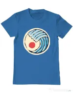 Tricou ADLER barbat Great wave Albastru azuriu