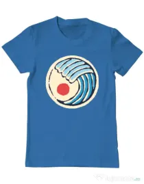 Tricou ADLER barbat Great wave Albastru azuriu