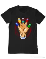 Tricou ADLER barbat High five Negru