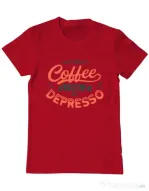 Tricou ADLER barbat Without coffee Rosu