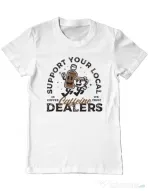Tricou ADLER barbat Coffee dealers Alb