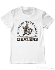 Tricou ADLER barbat Coffee dealers Alb