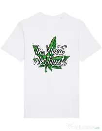 Tricou STANLEY STELLA barbat In weed we trust Alb