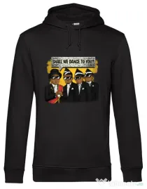 Hoodie barbat cu gluga Dance meme Negru