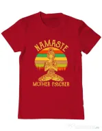 Tricou ADLER barbat Namaste motherfucker Rosu