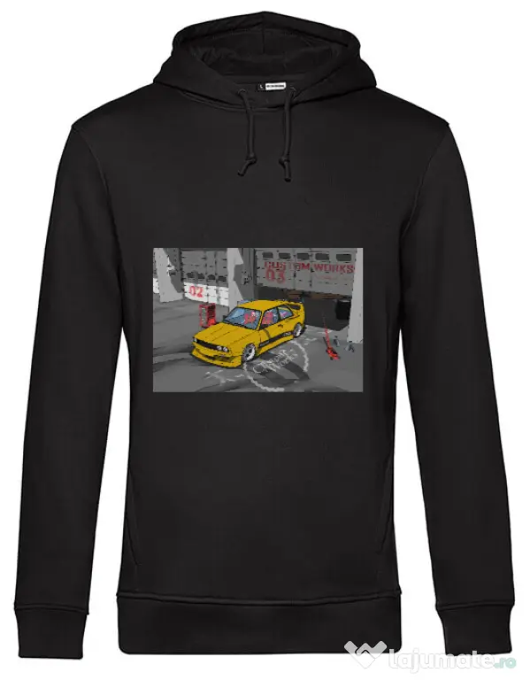 Hoodie barbat cu gluga CW HQ Negru