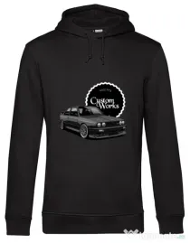 Hoodie barbat cu gluga Black E30 Negru