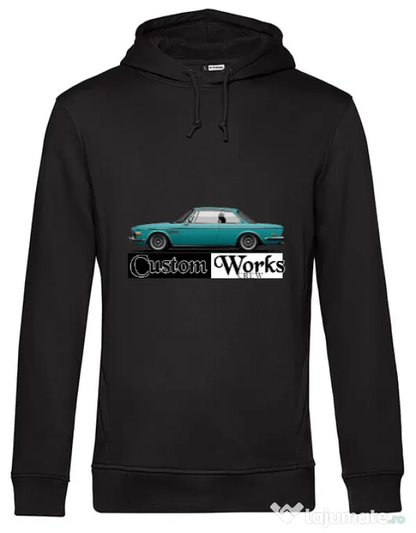 Hoodie barbat cu gluga Old School BMW Negru