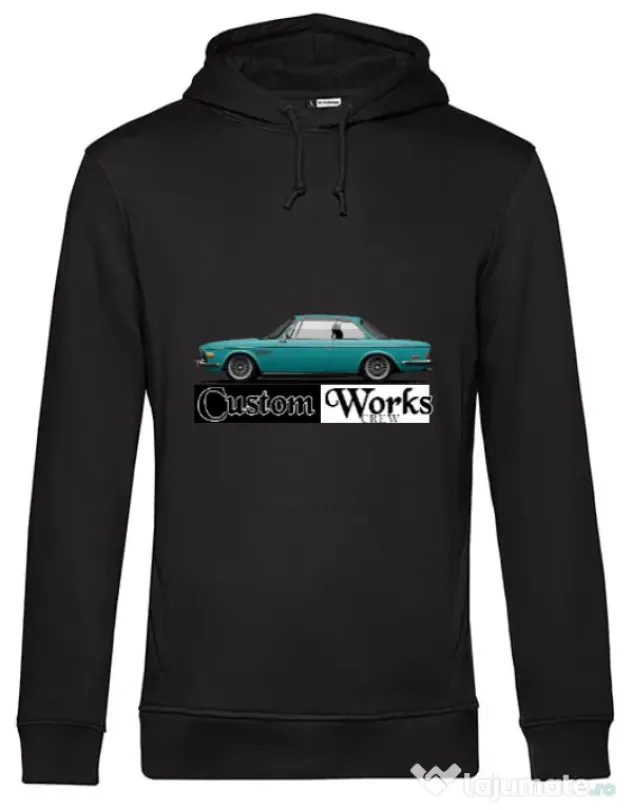 Hoodie barbat cu gluga Old School BMW Negru
