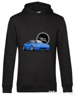 Hoodie barbat cu gluga Static Miata Negru