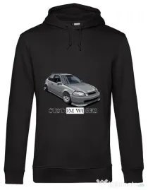 Hoodie barbat cu gluga Grey Civic Negru