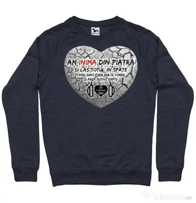 Bluza ADLER barbat INIMA DIN PIATRA Denim inchis