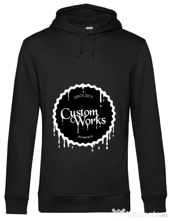 Hoodie barbat cu gluga Big CW Logo Negru