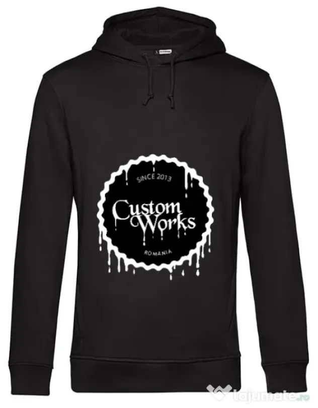 Hoodie barbat cu gluga Big CW Logo Negru