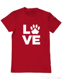 Tricou personalizat barbat Love Kola Kariola Alb Rosu