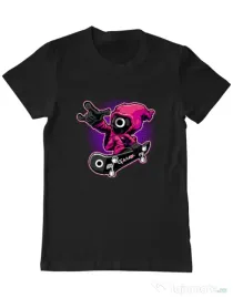 Tricou personalizat barbat Squid Boy Negru