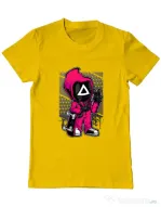 Tricou personalizat barbat Squid Game 4 Galben