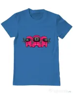 Tricou personalizat barbat Squid Squad Albastru azuriu