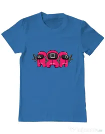 Tricou personalizat barbat Squid Squad Albastru azuriu