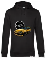 Hanorac barbat cu gluga Yellow Civic Negru