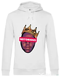 Hanorac barbat cu gluga Notorius King Alb