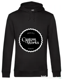Hanorac barbat cu gluga Logo Custom Works Negru