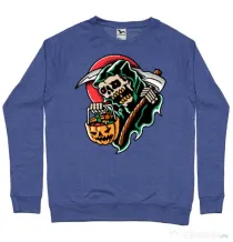 Bluza personalizata barbat It's Halloween Time Albastru melanj