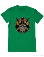 Tricou personalizat barbat Skull Spartan Verde mediu