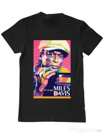 Tricou personalizat barbat Miles Davis Negru