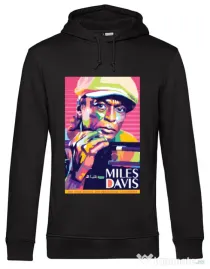 Hanorac barbat cu gluga Miles Davis Negru