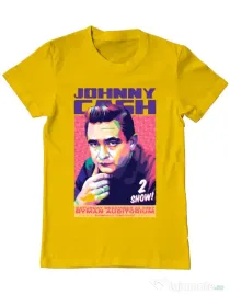 Tricou personalizat barbat Johnny Cash Galben