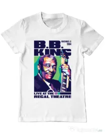 Tricou personalizat barbat BB KING Alb