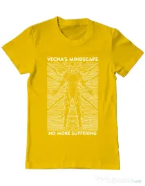 Tricou personalizat barbat vecna's mindscape Galben