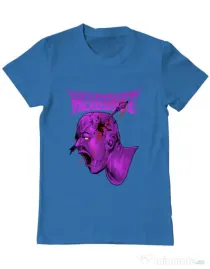 Tricou personalizat barbat HEADSHOT Albastru azuriu