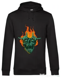 Hanorac barbat cu gluga METAL HEADS Negru