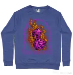 Bluza personalizata barbat WISH ME LUCK Albastru melanj
