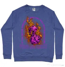 Bluza personalizata barbat WISH ME LUCK Albastru melanj