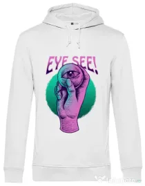 Hanorac barbat cu gluga EYE SEE Alb