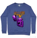 Bluza personalizata barbat HELLFIRE Albastru melanj