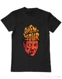 Tricou personalizat barbat OPEN YOUR MIND Negru