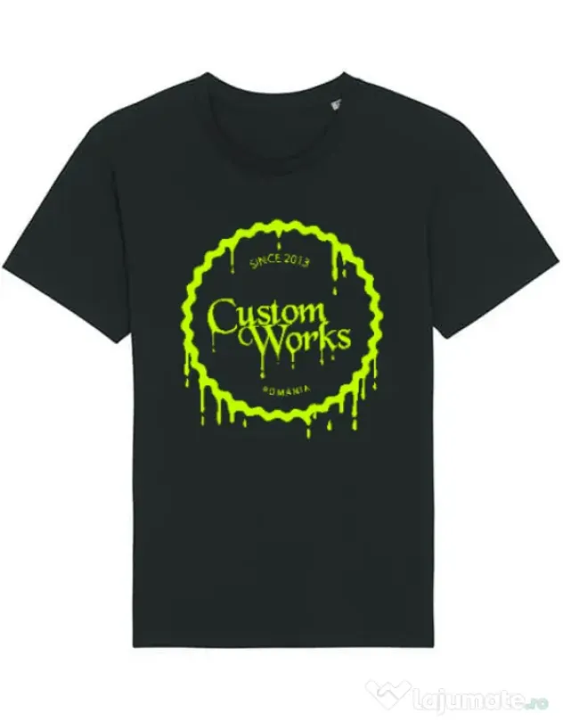Tricou STANLEY STELLA barbat Acid Green Logo Negru
