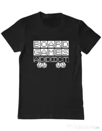 Tricou personalizat barbat Board Games Addict Negru