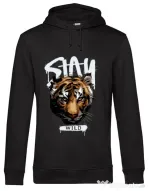 Hanorac barbat cu gluga Stay Wild Negru