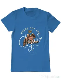 Tricou personalizat barbat Reach out and grab Albastru azuriu