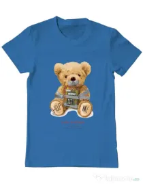 Tricou personalizat barbat Cute hostage Albastru azuriu