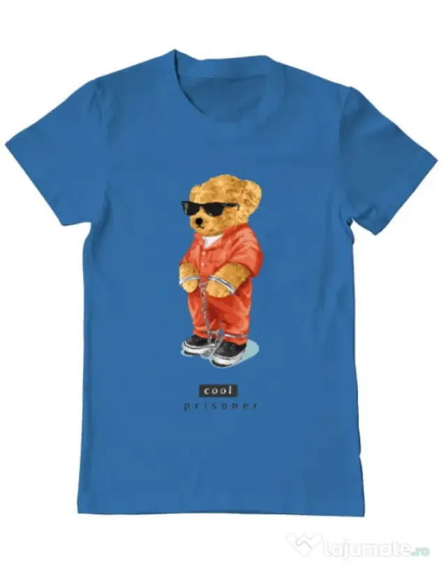 Tricou personalizat barbat Cool prisoner Albastru azuriu
