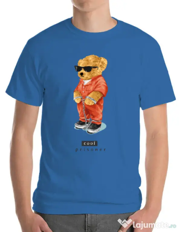 Tricou personalizat barbat Cool prisoner Albastru azuriu