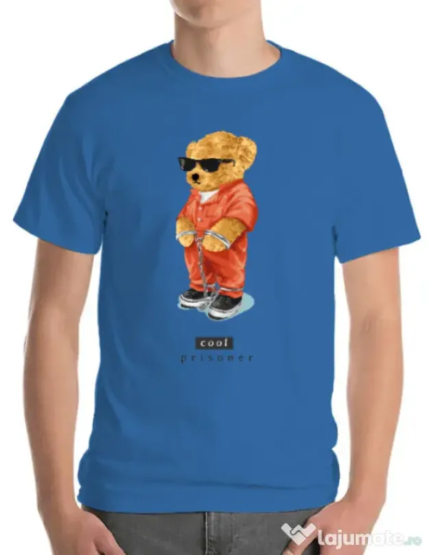Tricou personalizat barbat Cool prisoner Albastru azuriu