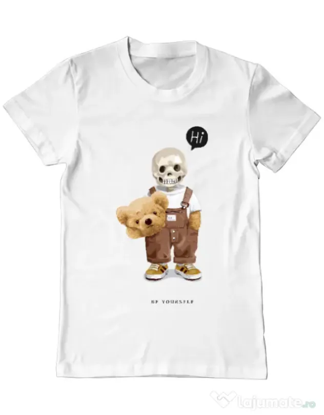 Tricou personalizat barbat Be yourself Alb