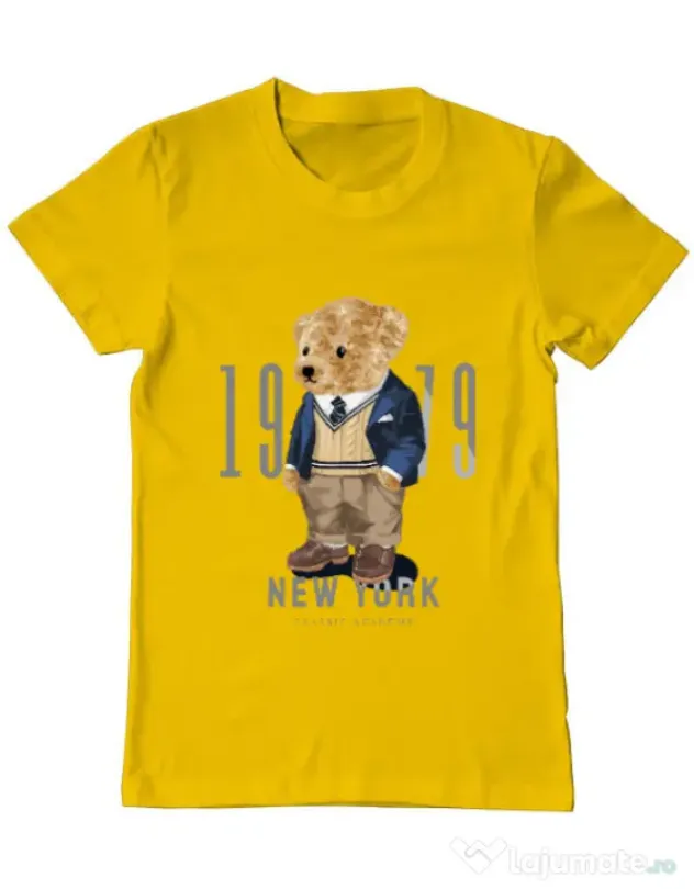 Tricou personalizat barbat Classic Academy Galben